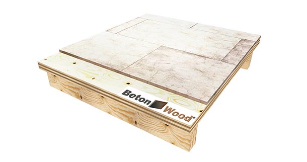 Massetto a secco BetonWood su X-Lam